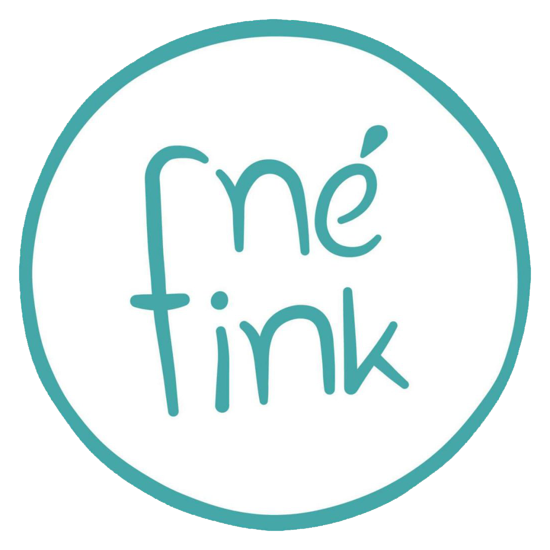 Logo Né Fink: Der Name handgeschrieben in einem Kreis